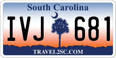 SC license plate IVJ681