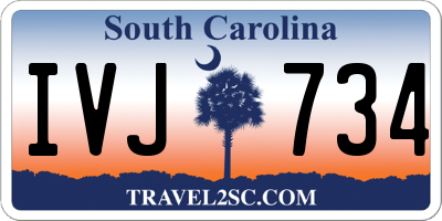 SC license plate IVJ734