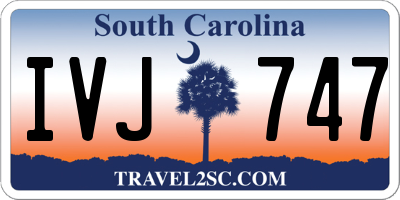 SC license plate IVJ747
