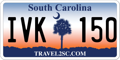 SC license plate IVK150