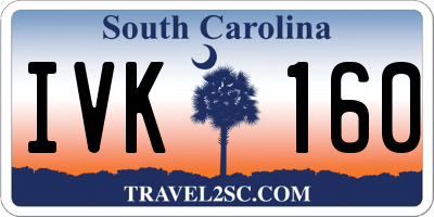 SC license plate IVK160