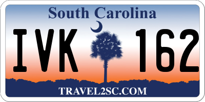 SC license plate IVK162