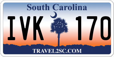 SC license plate IVK170