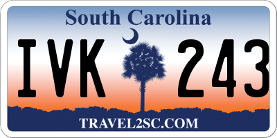 SC license plate IVK243