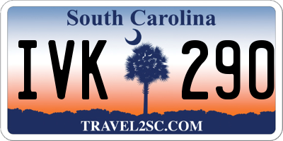 SC license plate IVK290