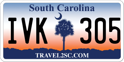 SC license plate IVK305