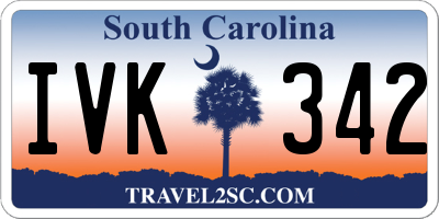 SC license plate IVK342