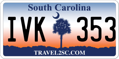 SC license plate IVK353