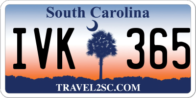 SC license plate IVK365