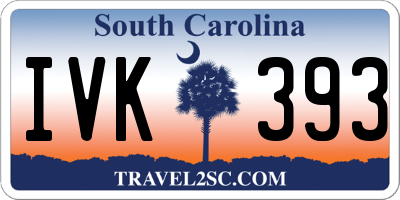 SC license plate IVK393