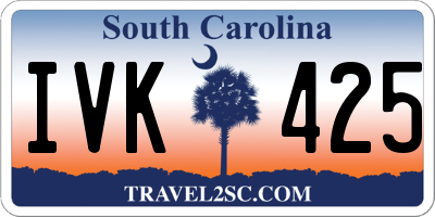 SC license plate IVK425