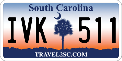 SC license plate IVK511