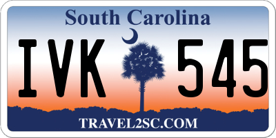 SC license plate IVK545