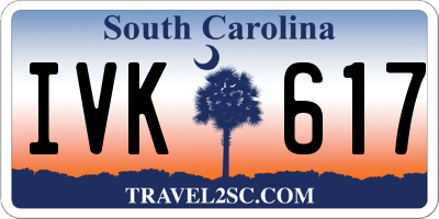SC license plate IVK617