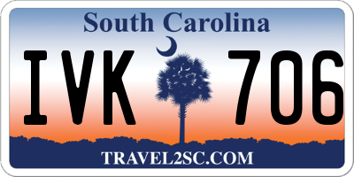 SC license plate IVK706