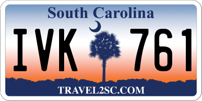SC license plate IVK761