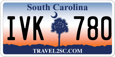 SC license plate IVK780