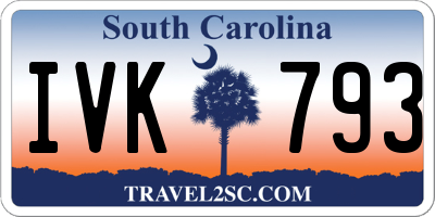 SC license plate IVK793