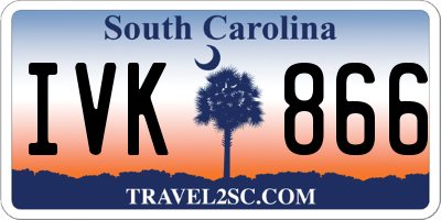 SC license plate IVK866