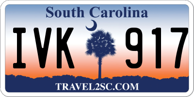 SC license plate IVK917