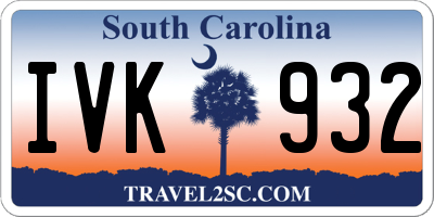 SC license plate IVK932