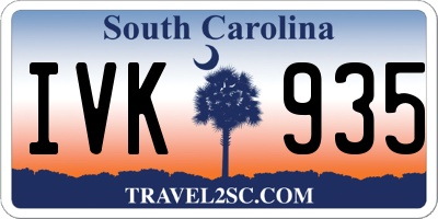 SC license plate IVK935