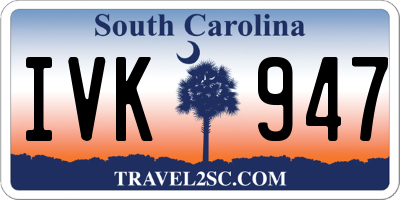 SC license plate IVK947