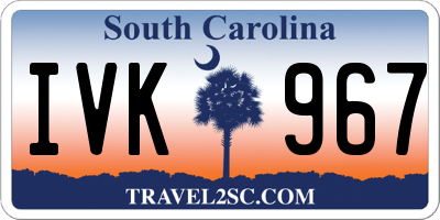 SC license plate IVK967