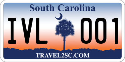 SC license plate IVL001
