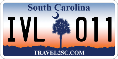 SC license plate IVL011