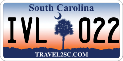 SC license plate IVL022