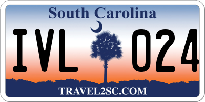 SC license plate IVL024
