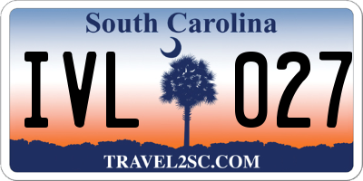 SC license plate IVL027