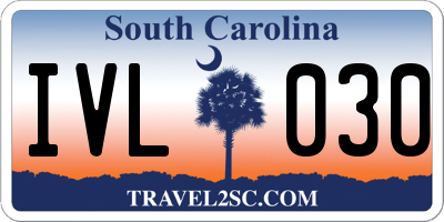 SC license plate IVL030