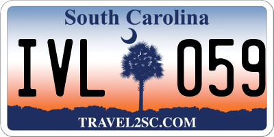 SC license plate IVL059