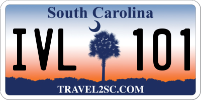 SC license plate IVL101