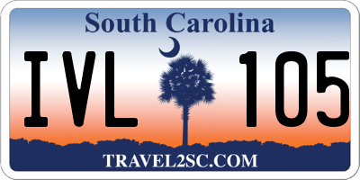 SC license plate IVL105