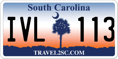 SC license plate IVL113