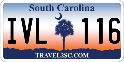 SC license plate IVL116