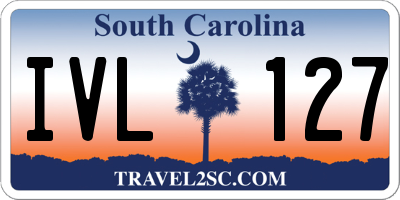 SC license plate IVL127