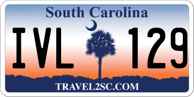 SC license plate IVL129