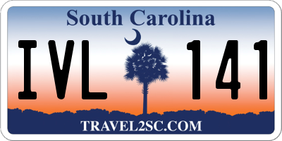 SC license plate IVL141
