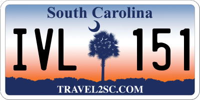 SC license plate IVL151