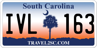 SC license plate IVL163