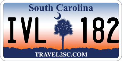 SC license plate IVL182