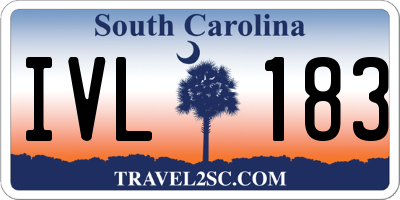 SC license plate IVL183