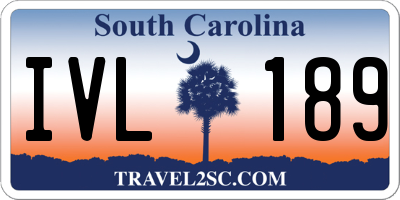 SC license plate IVL189