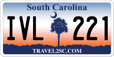 SC license plate IVL221