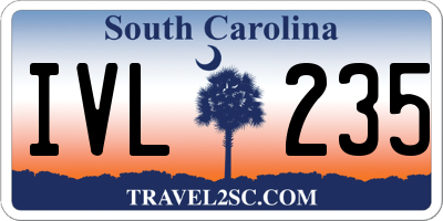 SC license plate IVL235