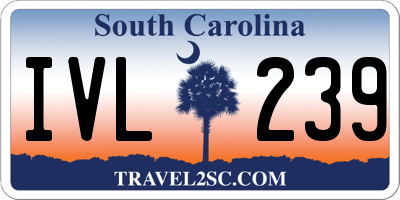 SC license plate IVL239
